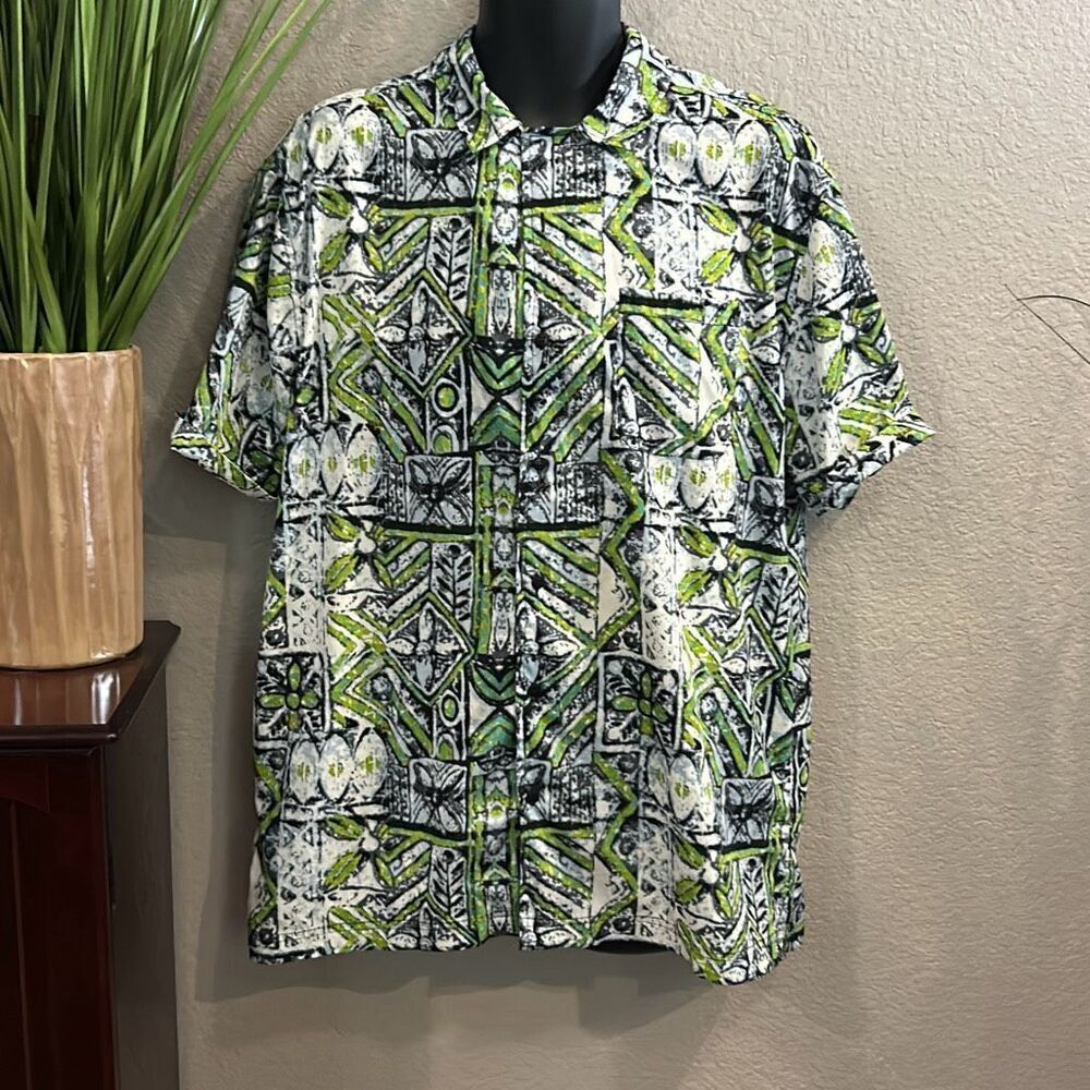 MS2 one resolution Clothing men’s lightweight, printed short sleeve button-down